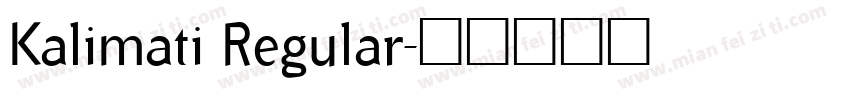 Kalimati Regular字体转换